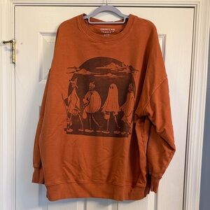 American Eagle Outfitters Women's Rust Graphic Sweatshirt